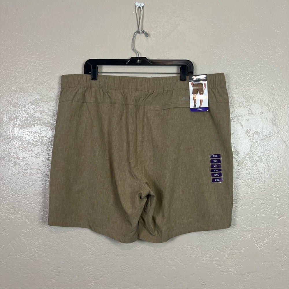 Eddie Bauer Drawstring Waist Shorts Khaki UPF 50 Water Repellent Men XXL - Picture 2 of 10